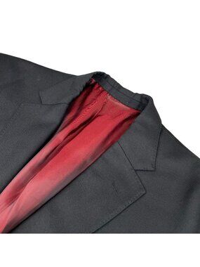Elevee Men's Bespoke 100% Wool 2-Button Blazer Jacket Black • 44R